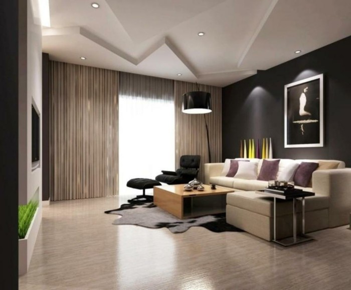 美丽的客厅米色沙发感觉地毯装饰的想法