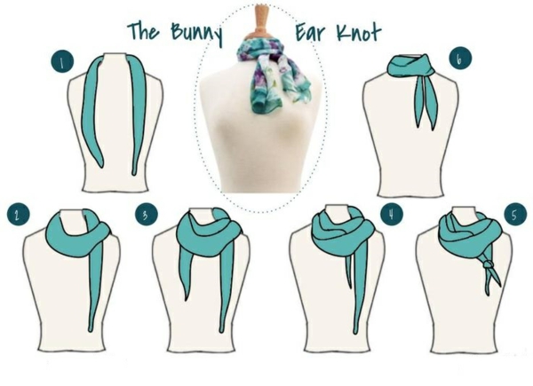 scarf tying techniques bunny ear knot