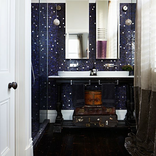 Sparkle mirror bathroom hollywood sink