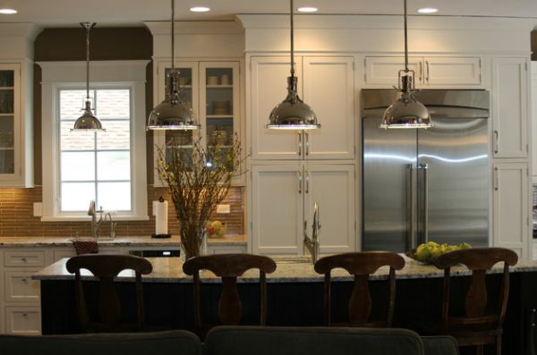 шик висящи лампи модерни кухненски дървени хладилници висулка светлини