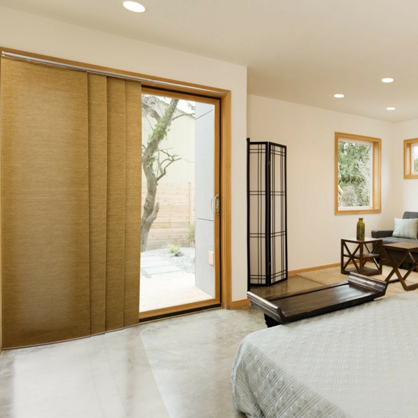 Glidende gardiner lavet af bambus soveværelse solskærm gardin skinner