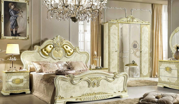 makuuhuoneen design barokkityyliin