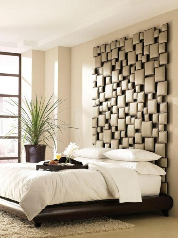 soveværelse design med originale headboard planter
