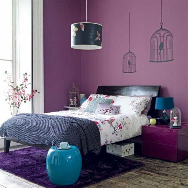 спалня дизайн ориенталски азиатски висулка лампа легло