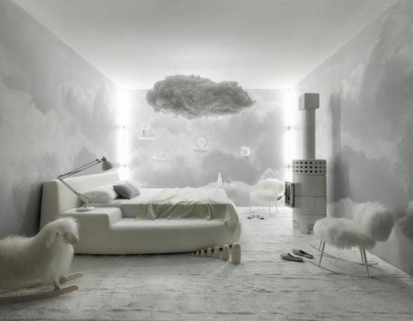 dormitorio dormitorio pared forma cielo inspiración