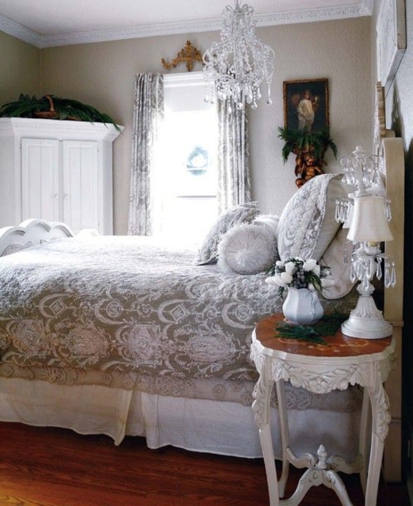 bedroom design shabby chic outfit chandelier