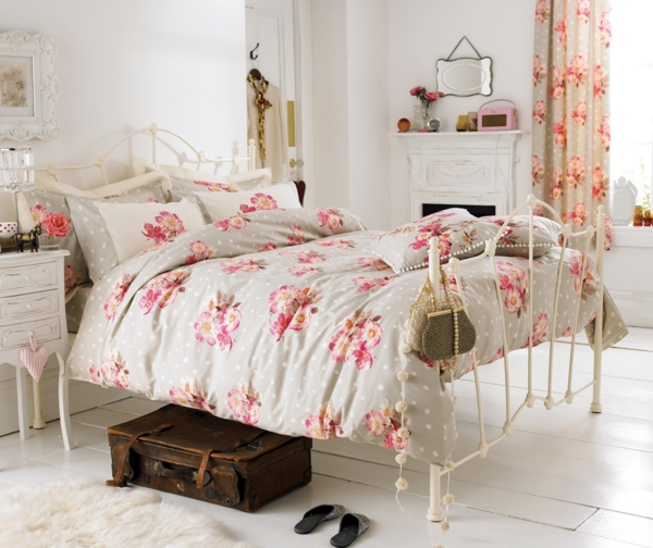 slaapkamer ontwerp shabby chic style frisse vintage