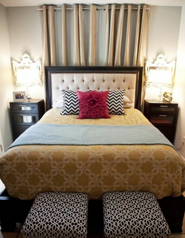 dormitorio diseño ideas simétrico cama de diseño