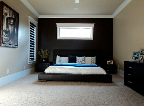 חדר השינה אסיה ריהוט שחור שטיח גבוה