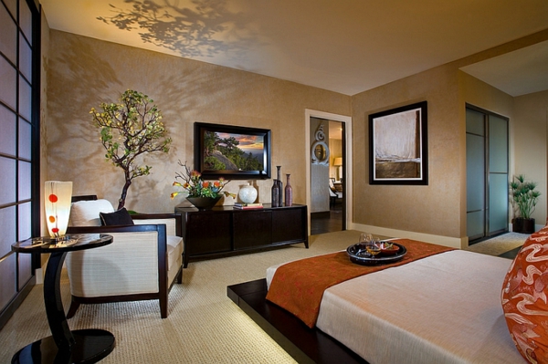 bedroom asian bonsai