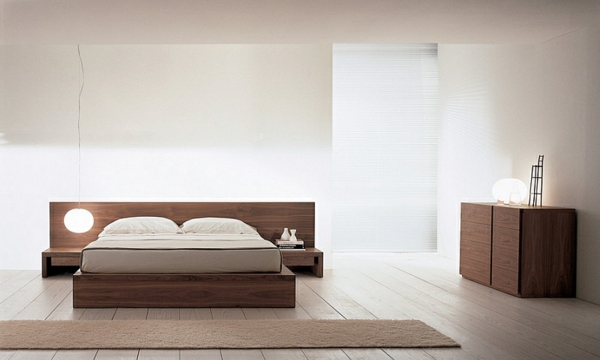 bedroom set up asian minimalist