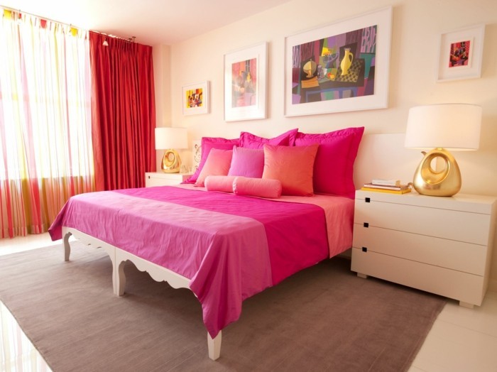 τα έπιπλα κρεβατοκάμαρας δημιουργούν φρέσκα χρώματα και δημιουργούν μια χαρούμενη διάθεση στον χώρο ύπνου