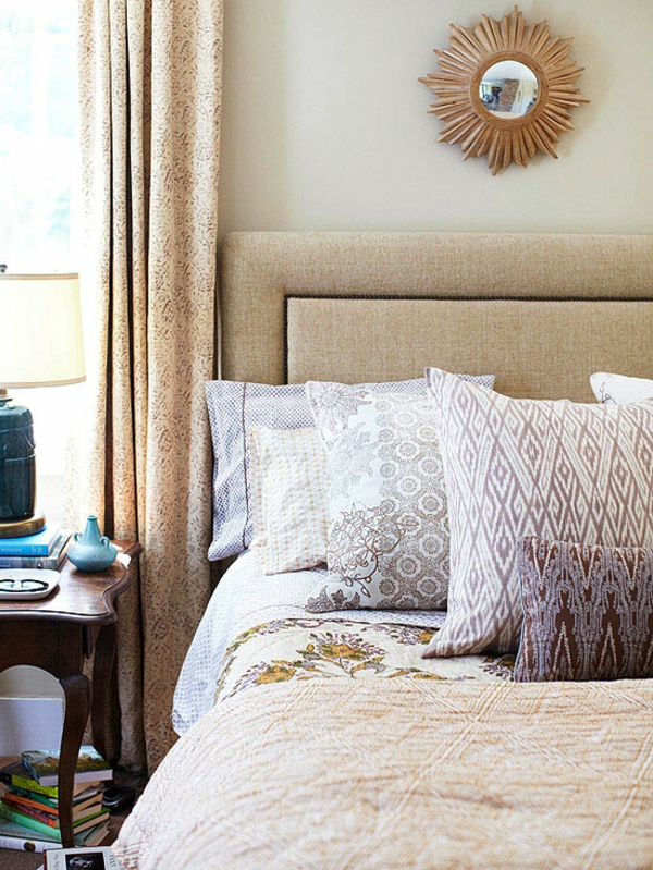 slaapkamer kleuren neutraal spiegelhout