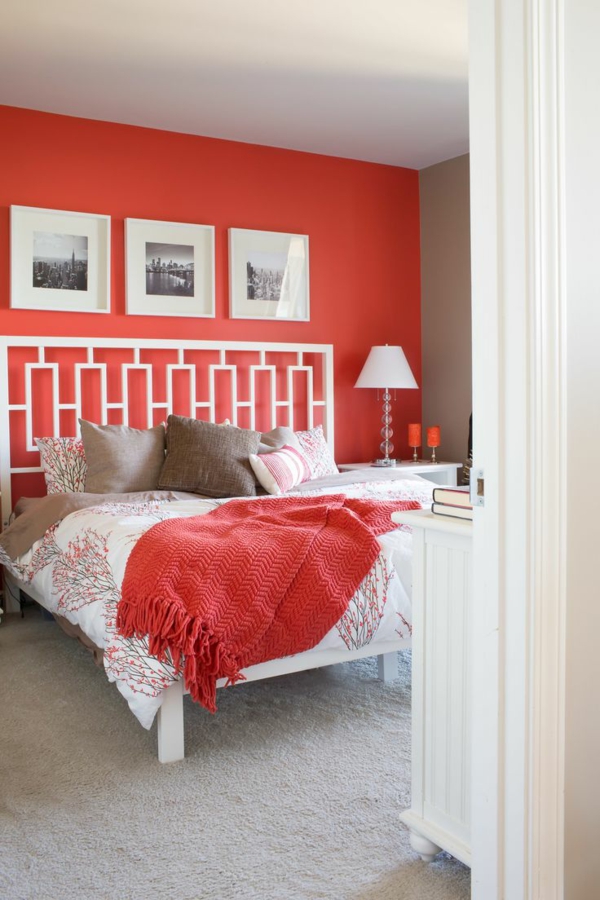 soveværelse farver væg farver soveværelse rød accent væg