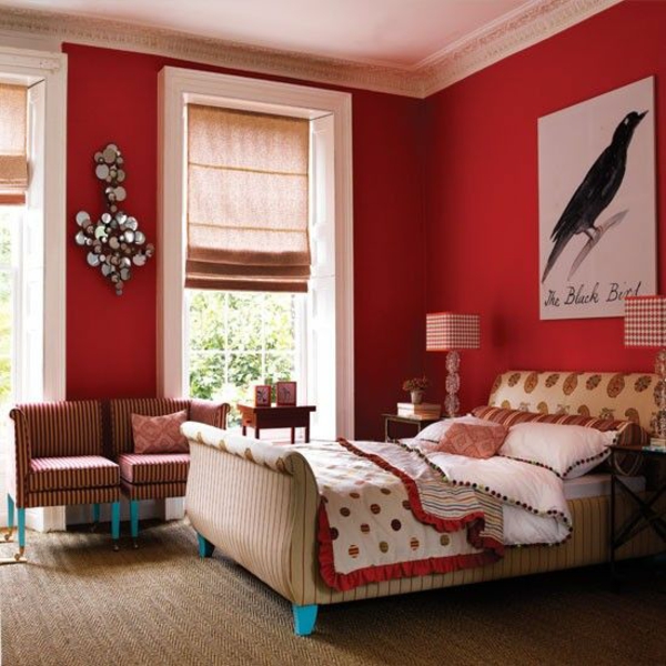 χρώματα κρεβατοκάμαρα χρώματα τοίχων υπνοδωμάτιο κόκκινο