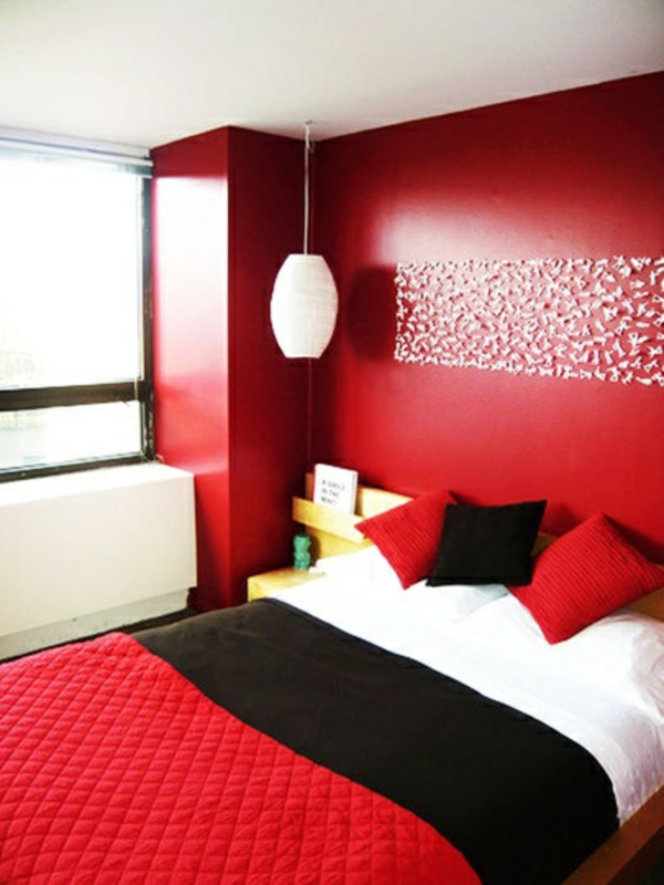 спалня цветове стена цветове спалня червено черно