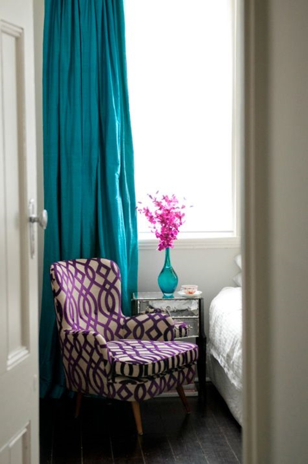 soveværelse gardiner gardiner turkis gardin uigennemsigtig vase