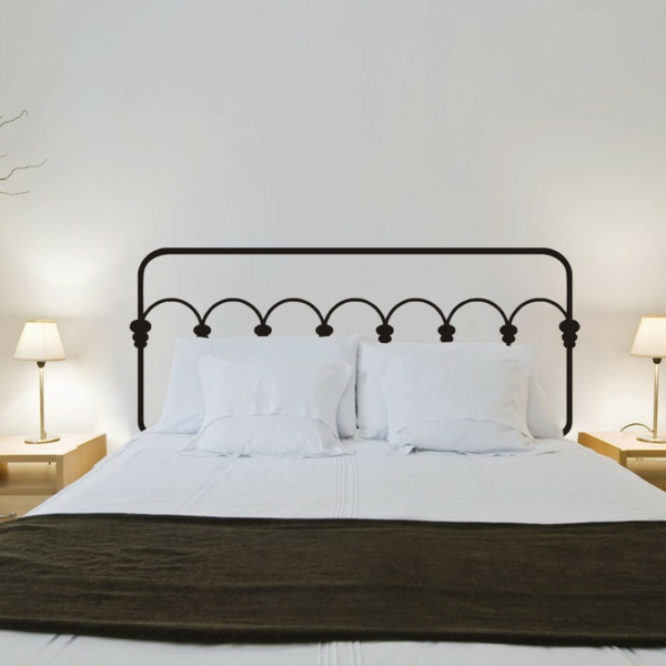 soveværelse mode metal seng hovedgærde smedejern puristiske sæt op