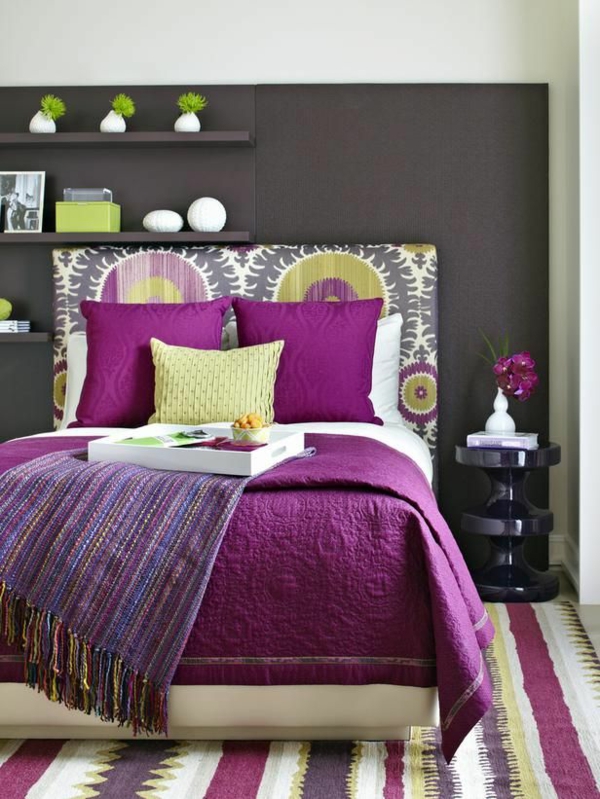dormitorio, diseño de interiores, ideas, moderno, coloreado