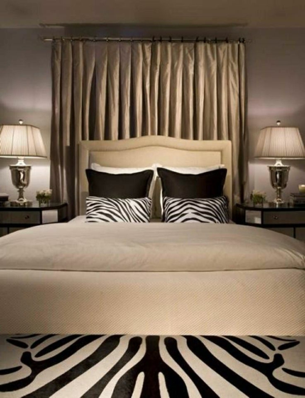 soveværelse interiør design ideer zebra mønster gulve