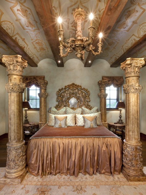 soveværelse klassisk design håndskåret spejl