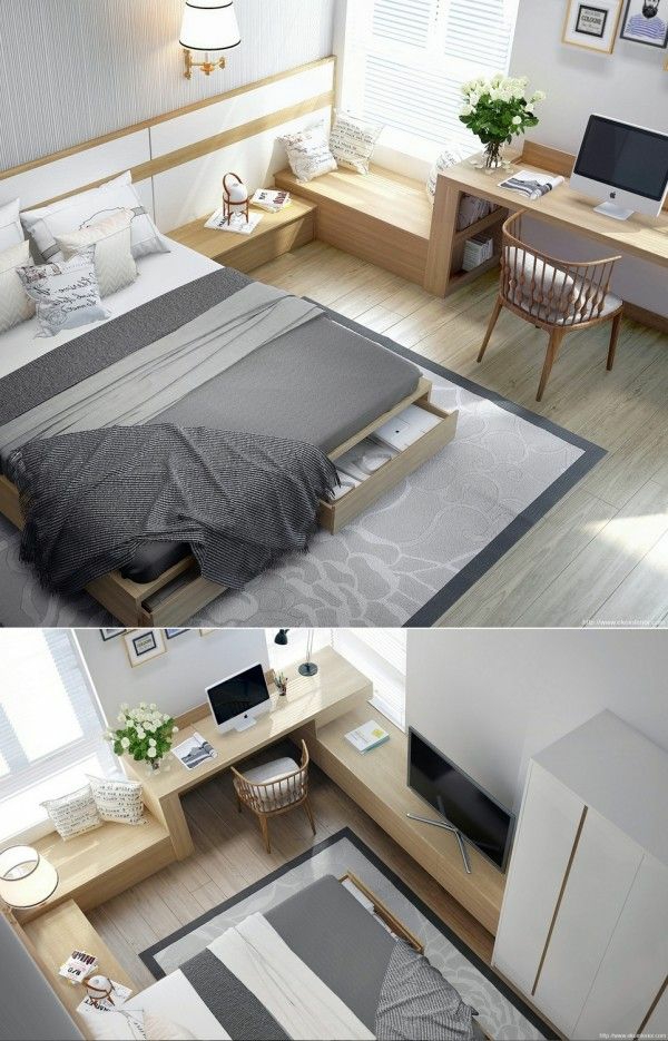dormitorio completamente moderno diseñado arriba
