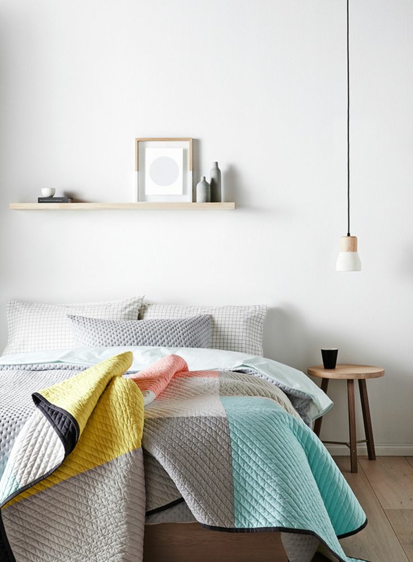 dormitorio de moda completamente moderna escandinavo
