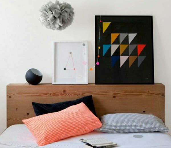 dormitor cap de culoare colorat tapițat urban geometric