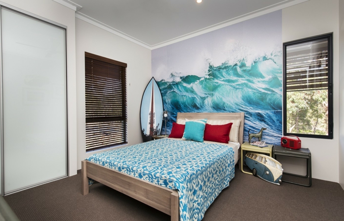 спалня тапети идеи морски килим
