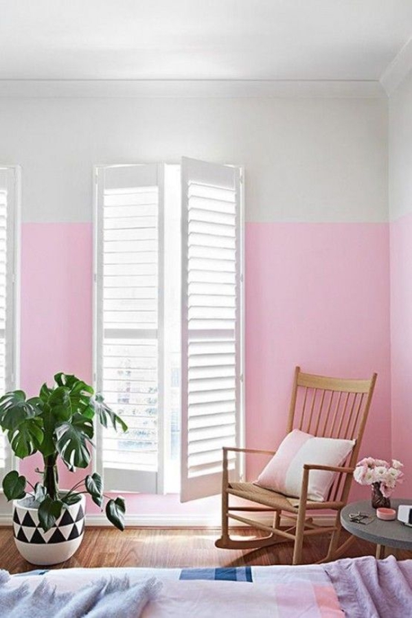 υπνοδωμάτιο ροζ τοίχο ροζ ρομαντικό πλαίσιο υπνοδωματίου