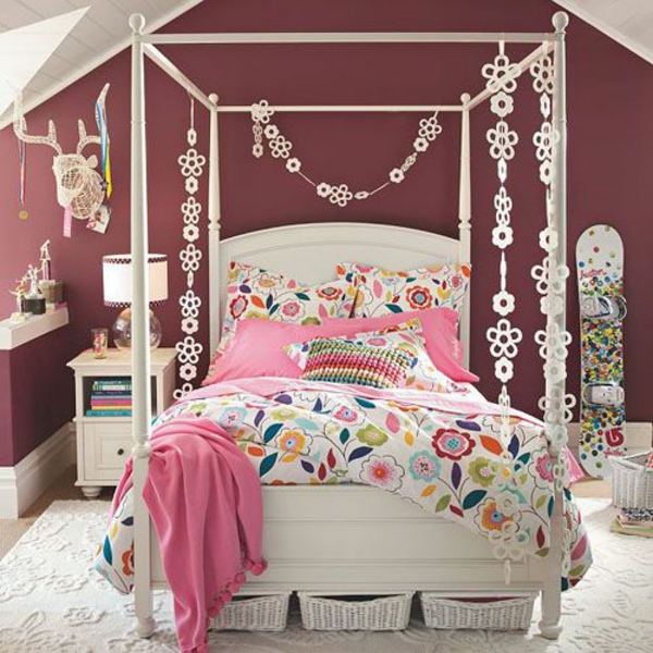 slaapkamer ontwerp meisje bed mooie deco-ideeën