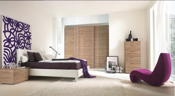 slaapkamerwand trendy vrouwelijk versieren modern gezellig