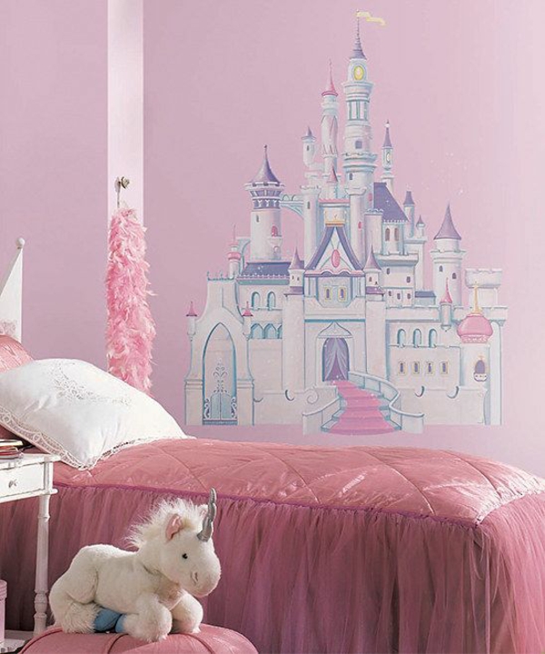 Castle væg dekoration i børns soveværelse seng