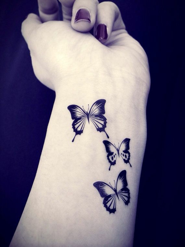 Butterfly τατουάζ έννοια καρπού