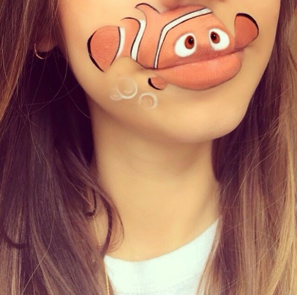 make-up χείλη ψάρι ωκεανός χαρακτήρες κινουμένων σχεδίων nemo