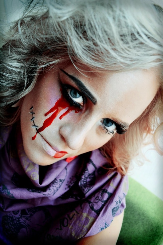 makeup tips gør halloween kunstblut sig selv