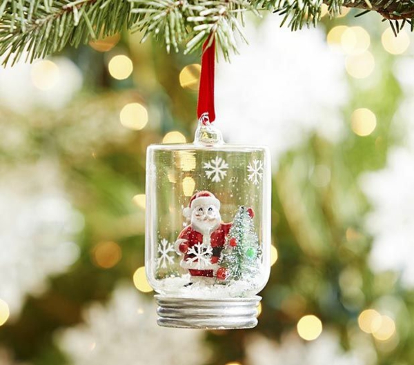 snow globe tinker décorations d'arbre de noël cadeaux faits maison
