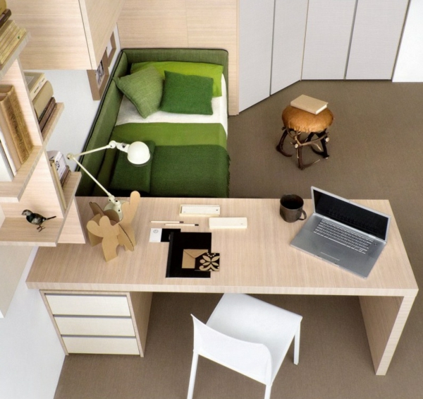 bureautafel praktische kinderkamer meubels leren meubels spaart ruimte
