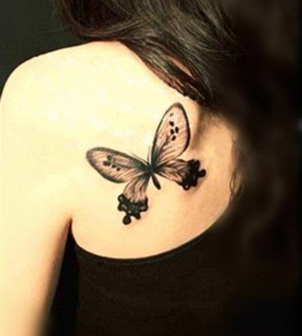 μαύρο τατουάζ πεταλούδα δροσερό τατουάζ
