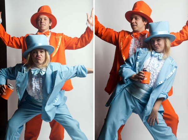 DIY κοστούμια Αποκριάτικο Καρναβάλι helloween μπλε πορτοκαλί ανόητο