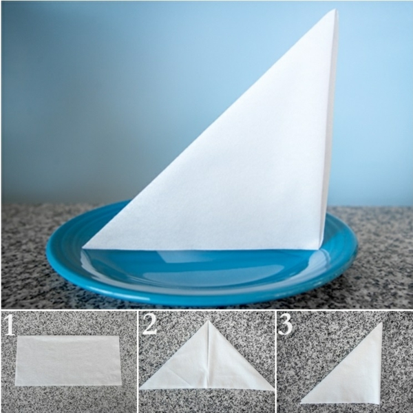servietter brett instruksjon diy bord dekorasjon papir servietter folder