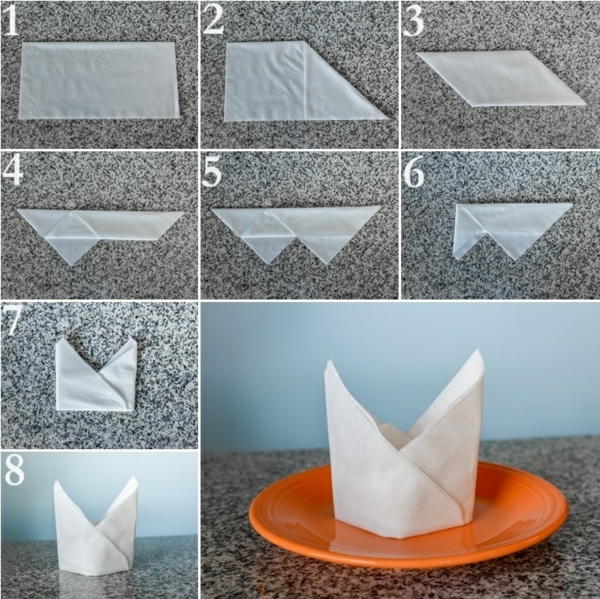 servietter folding instruksjon hue papir serviett folding teknikk