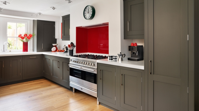 shaker furniture cozy kitchen gray tones