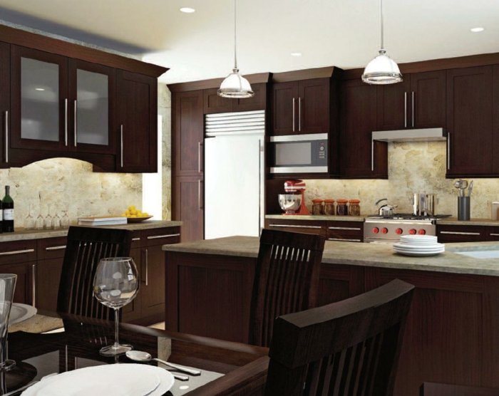 shaker furniture kitchen design dark wood luxury