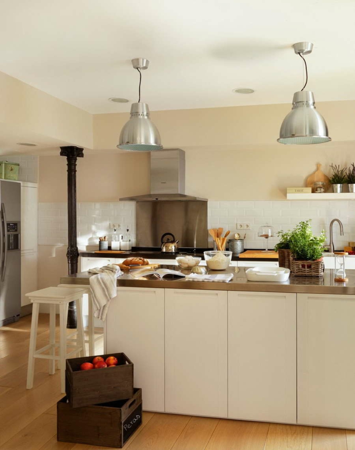 Shaker meubilair moderne keuken keukeneiland industriële hanglampen