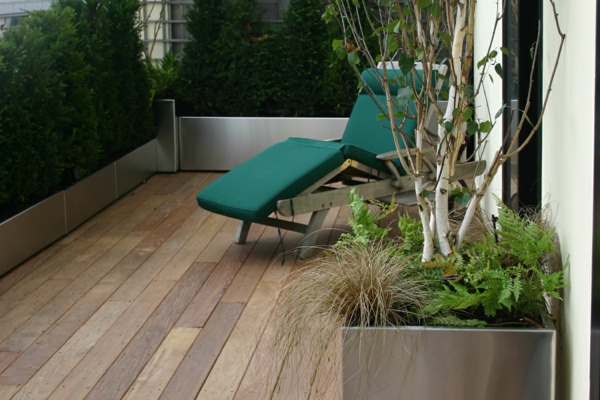 Protección de pantalla para terrazas con almohadilla reclinable verde