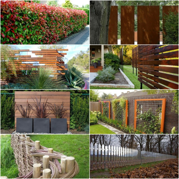 隐私篱笆花园设计理念花园围栏建造