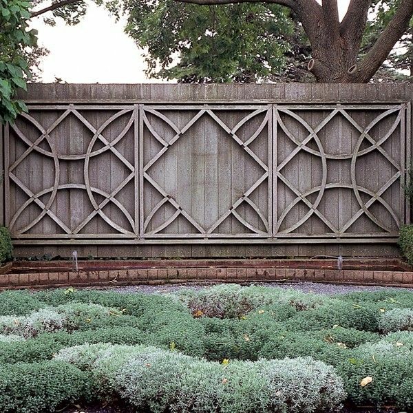 隐私篱笆园艺想法花园篱笆木饰品