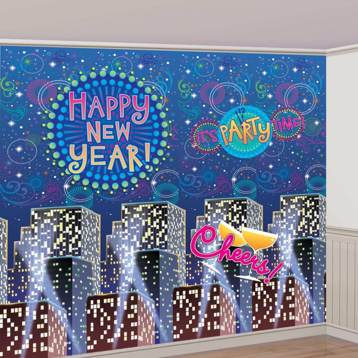 new year's eve dekoideem new years eve party silvesteer decoration table decoration new year's eve deco table wall painting