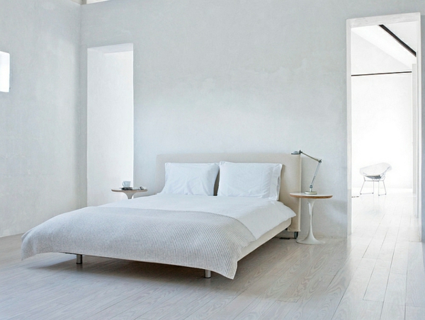 jednoduché ložnice nábytek malé nápady ložnice minimalistický dekor